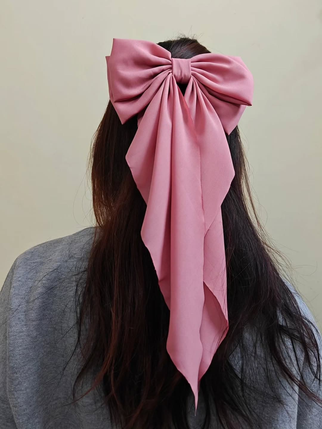 Blush satin bow — a customer favourite